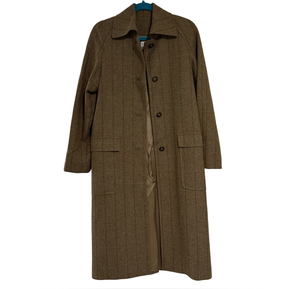 TSE Wool Cashmere Blend Brown Long Coat women’s Italian Minimalist Winter Jacket